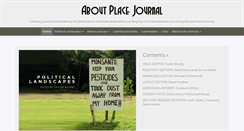 Desktop Screenshot of aboutplacejournal.org